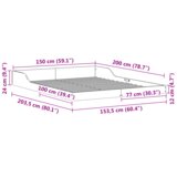  Konstrukcija postelje Voskast rjav 150 x 200 cm, (5000128010) | Shoptok.si