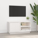 The Living Store TV omarica bela 80x35x40,5 cm trdna borovina - TV Omarica, (21375214) Cene