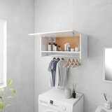 vidaXL Garderobna omara visok sijaj bela 70x32,5x35 cm iverna pl. Cene