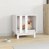 vidaXL Kućica za pse bijela 50 x 40 x 52 cm od masivne borovine | shoptok.hr
