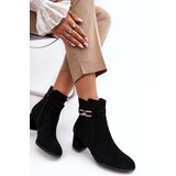 Boto WR1 Women's Low Heel Boots with Ornament Black Numissa | Shoptok.si