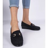 Gemre Black women's wedge loafers Sameri Cijene