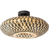 QAZQA Smart plafondlamp zwart bamboe 40 cm incl. Wifi A60 - Ostrava Cene