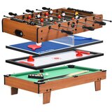  Igralna miza 4 v 1 miza za biljard & miza namizni tenis & miza za zračni hokej & namizni nogomet, dim. 81 x 43 x 30,5 cm | Shoptok.si