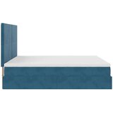 vidaXL otomanski okvir kreveta s madracima plavi 200x200cm baršunasti | shoptok.hr