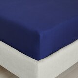Bianca Tamno plava plahta s gumom od pamučnog perkala 185x200 cm Cotton Percale – | shoptok.hr