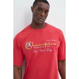 Champion Bombažna kratka majica moška, rdeča barva, 219998