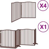  Vrata za pse s vratašcima 12 panela sklopiva 960 cm drvo topole | shoptok.hr