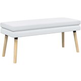  Klupa s dvostrukim slojem Bijela 110 x 40 x 47 cm Tkanina | Eponuda.com