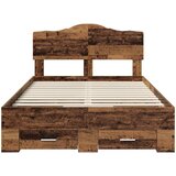  Krevetna konstrukcija Staro drvo 120 x 190 cm Konstruirano drvo Smeđa 196 x 123 x 90 cm | Shoptok.si