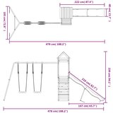 Vanjski set za igru od masivne borovine | shoptok.hr