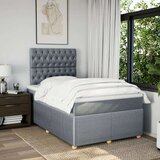  Krevet s oprugama i madracem svjetlosivi 120x190 cm od tkanine | shoptok.hr