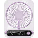 INF Prozoren ventilator z digitalnim zaslonom, USB 2000mAh, 4-stopenjski Purple, (5000286603) | Shoptok.si