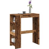 vidaXL Barska miza s policami starinski les 90x40x103,5 cm inž. les | Shoptok.si