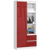 AKORD OFISNA POLICA R 80 cm CLP R11 BELO / RDEČE SJAJNO, (21714214) Cene