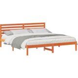  Krevetna konstrukcija s uzglavljem Voštano smeđa 200 x 200 cm | shoptok.hr