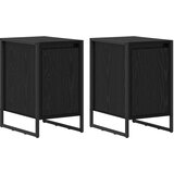  Noćni ormarić 2 pcs Crni hrast 39,5 x 30 x 50 cm | shoptok.hr
