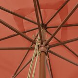  Vrtni suncobran s drvenim stupom terakota 300x300x273 cm | shoptok.hr