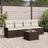  Set sofe s jastukom 5 pcs Smeđa poliratan | shoptok.hr