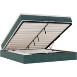 vidaXL Okvir kreveta s madracima tamnozeleni 200x200cm baršunasti | shoptok.hr