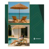  Suncobran za plažu 160 cm nijanse smeđe Cijene