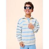 Sinsay Pamučna half-zip dukserica s prugama | shoptok.hr