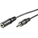 Value 11.99.4353 klinker avdio podaljšek [1x 3\,5 mm banana moški konektor - 1x priključna doza za 3\,5 mm banana moški konektor] 3.00 m črna zaščiten, (20431417) | Shoptok.si