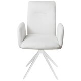 Trpezarijska stolica 8516 Biserno bela/Metalne bele noge 610x560x900 mm ( 775-632 )