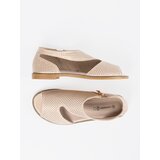 GOODIN Gold openwork sandals on a flat sole | Shoptok.si