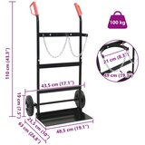 Ručna trola Crna i crvena 63 x 43 5 x 110 cm Čelik | shoptok.hr