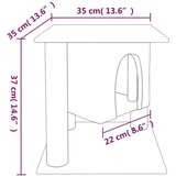  Penjalica za mačke sa stupovima za grebanje svjetlosiva 37 cm | shoptok.hr