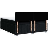 vidaXL Krevet s oprugama i madracem crni 200x200 cm od tkanine | shoptok.hr