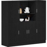 vidaXL 3-dijelni set kuhinjskih ormarića od crnog konstruiranog drva | shoptok.hr