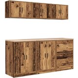  Garažne omare 6 kosa star les inženirski les, (22047534) | Shoptok.si