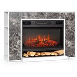 Klarstein Vulsini Nightfall, električni kamin, 1900 W, LED tehnologija, daljinski upravljač, sivi | shoptok.hr