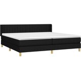  S oprugama i madracem crni 200x200 cm od tkanine | shoptok.hr