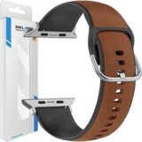 Beline pas za apple watch silico leather 42/44/45/49MM rjav-črn, (21969069) | Shoptok.si