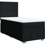 vidaXL Krevet s oprugama i madracem crni 100 x 200 cm od tkanine | shoptok.hr