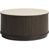 Unique Furniture Okrugao stolić za kavu s keramičkom daskom u tamnoj prirodnoj boji ø 85 cm Enna – | shoptok.hr