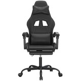  Gaming stol z oporo za noge črno umetno usnje, (21378206) | Shoptok.si