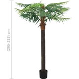 vidaXL Umetna palma datljevec z loncem 215 cm zelena | Shoptok.si