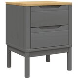  Noćni ormarić FLORO voštano sivi 45x39x57 cm masivna borovina | shoptok.hr