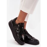 Lee Cooper patent leather women's sneakers on platform | ePonuda.com