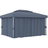 vidaXL Sjenica sa zastorom 4 x 3 m antracit aluminijska Cijene