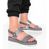 Gemre Gray sandals with thick soles Senorita | Shoptok.si