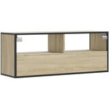 vidaXL TV omarica sonoma hrast 100x31x39,5 cm inženirski les in kovina | Shoptok.si