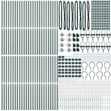  Koli za ograjo s konico 52 kos Ø32 mm 140 cm Galvanizirana jeklo | Shoptok.si