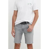 Tommy Hilfiger Jeans kratke hlače moške, siva barva, MW0MW35177