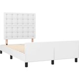  Posteljni okvir z vzglavjem bela 120x200 cm umetno usnje, (20788314) | Shoptok.si