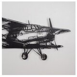 WALLXPERT Zidna dekoracija Avion-APT322MS, 39x74 cm, 1,5 mm, Crna | Eponuda.ba